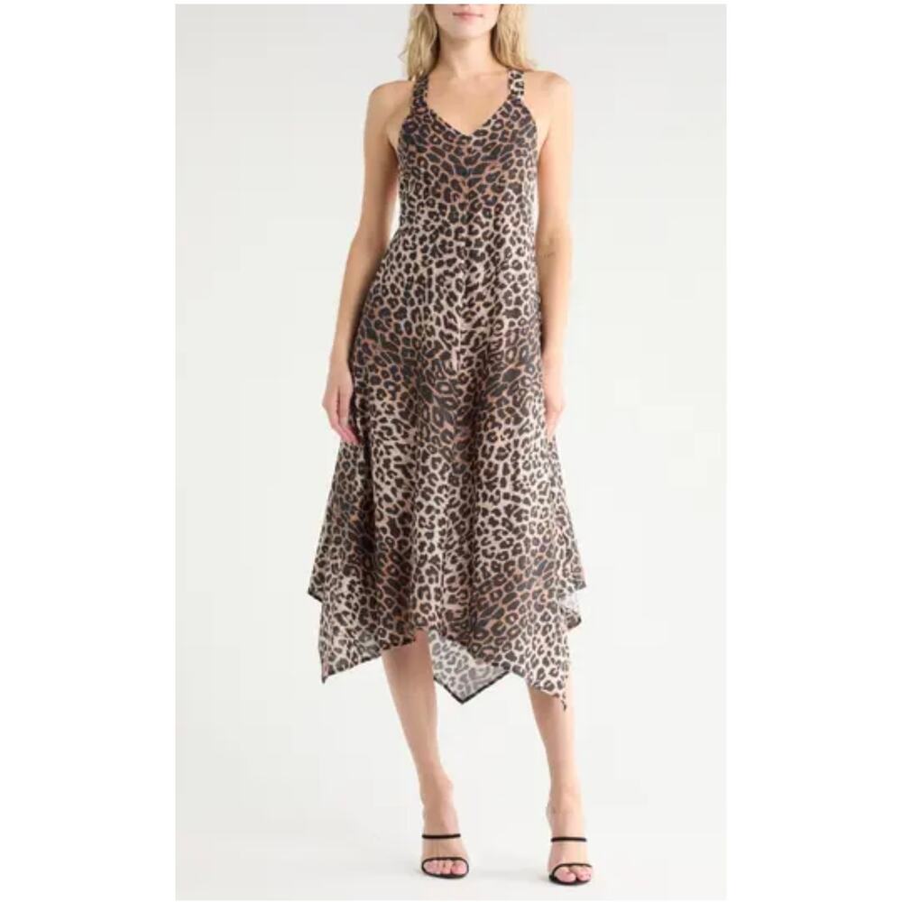 AllSaints Lil Cotton Leppo Brown Racerback Dress size 2